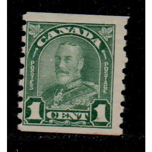 Canada Sc 179 1930 1 c deep green George V arch issue coil stamp mint