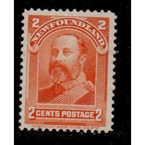 Newfoundland Sc 81 1897 1 c orange Prince of Wales stamp VF mint NH