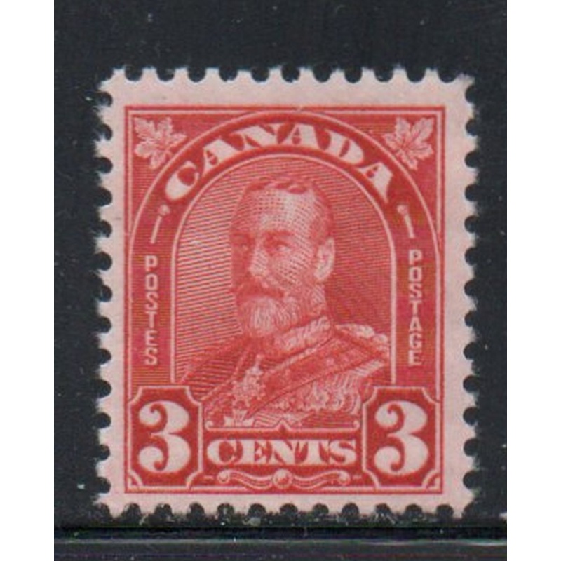 Canada Sc 167 1931 3 c deep red  G V arch issue stamp mint NH