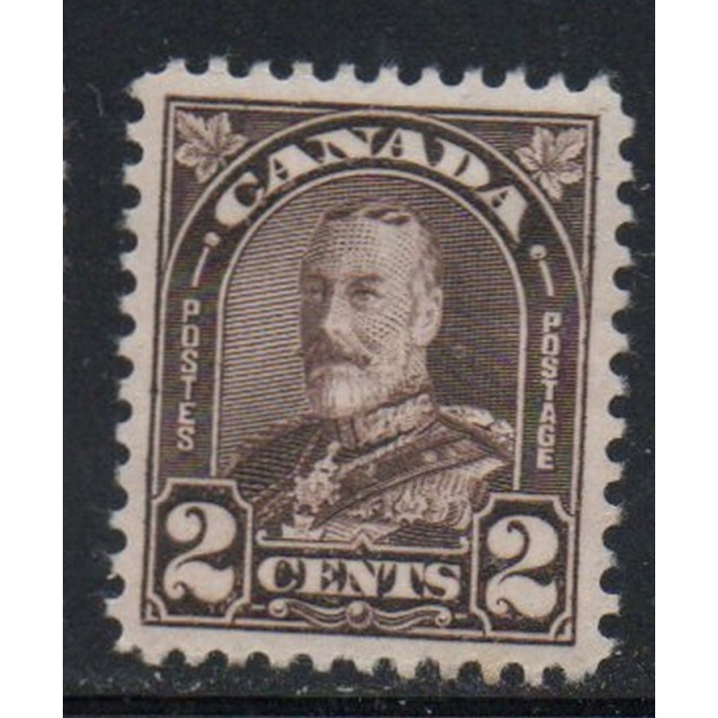 Canada Sc 166b 1931 2 c brown  G V arch issue die I stamp mint