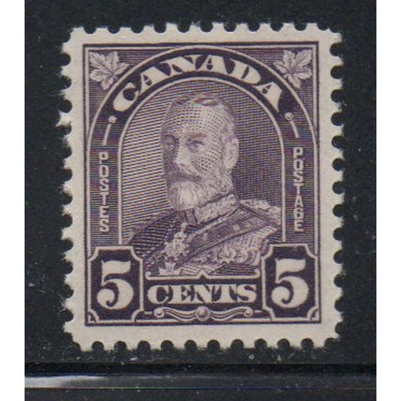 Canada Sc 169 1930 5 c dull violet G V arch issue stamp mint