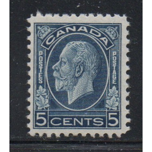 Canada Sc 199 1932  5 c darrk blue  G V medallion issue stamp mint