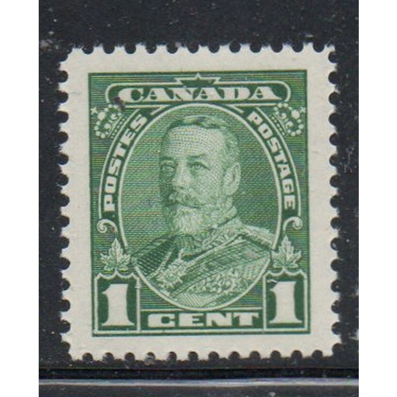 Canada Sc 217 1935 1 c green George V stamp mint NH