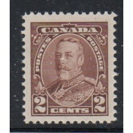 Canada Sc 218 1935 2 c brown George V stamp mint NH