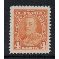 Canada Sc 220 1935 4 c yellow George V stamp mint