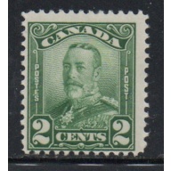 Canada Sc 150 1928 2 c green G V scroll issue stamp mint
