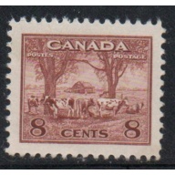 Canada Sc 256 1942  8c Farm Scene stamp mint