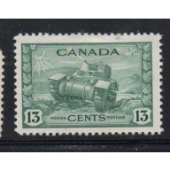 Canada Sc 258 1942  13 c tank stamp mint