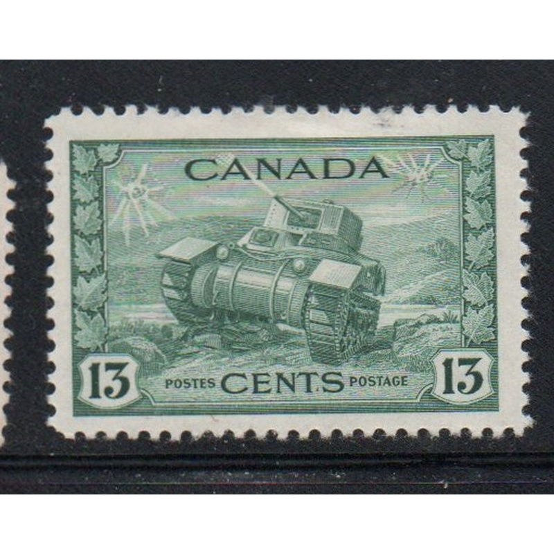 Canada Sc 258 1942  13 c tank stamp mint