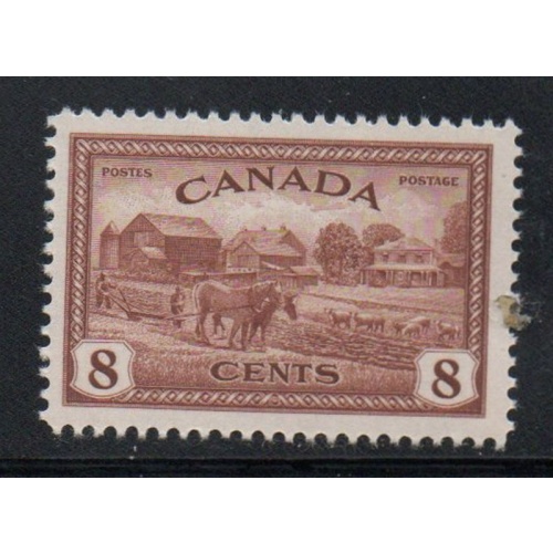 Canada Sc 268 1946 8c farm scene stamp mint
