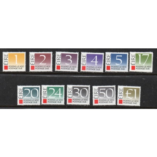 Ireland Sc J37-J47 1988 Postage Due stamp set mint NH