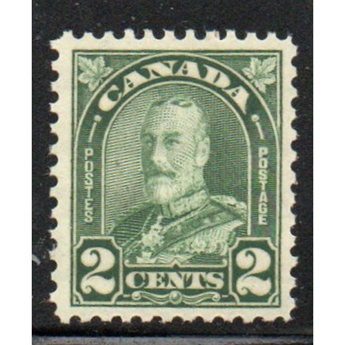 Canada Sc 164 1930 2c green George V arch issue stamp mint NH