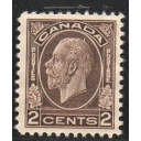 Canada Sc 196 1932 2 c black brown George V medallion issue stamp mint
