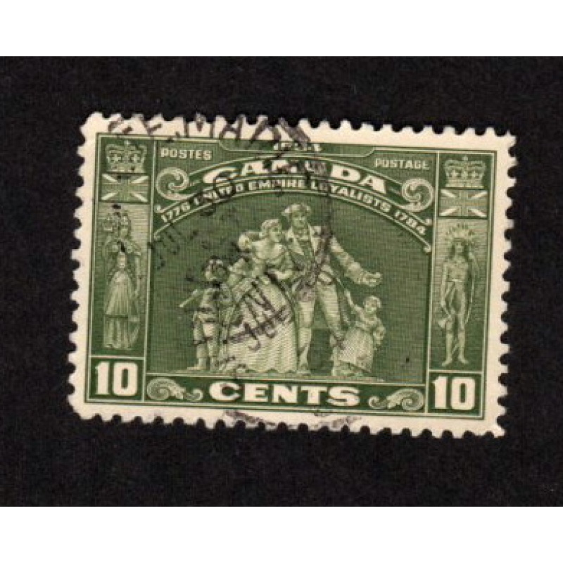 CANADA USED 10 CENT OLIVE GREEN LOYALISTS SCOTT # 209 VF