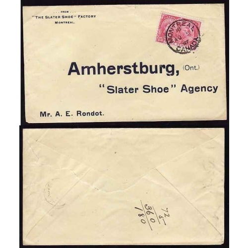 Canada-cover #12008-3c Jubilee-Montreal, Canada- Au 5 1897-CC "From The