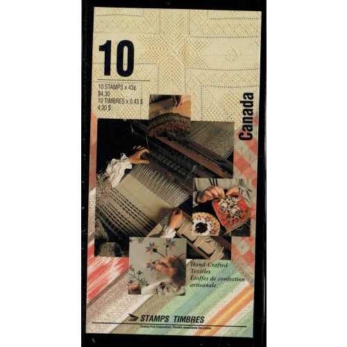 Canada USC Bk159b (1465b) 1993 43c Hand Crafted Textiles booklet mint NH