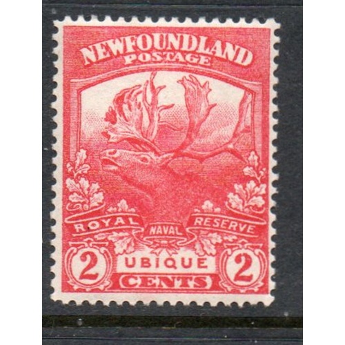 Newfoundland Sc 116 1919 2 c scarlet Caribou Ubique stamp mint