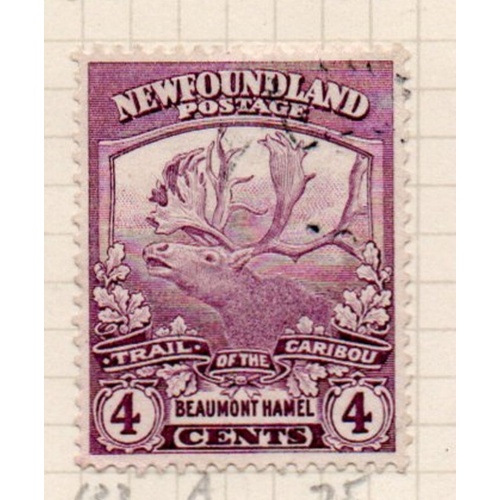 Newfoundland Sc 118 1919 4 c Caribou Beaumont Hamel stamp used