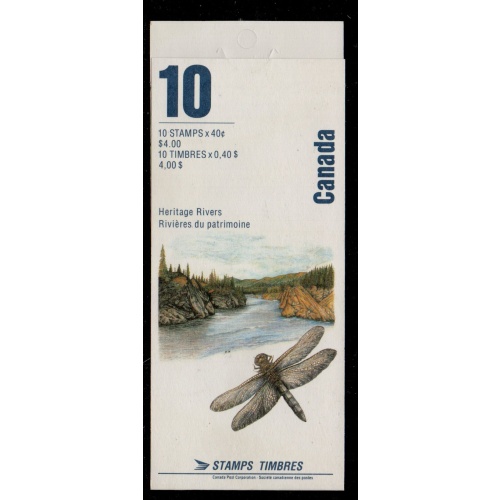 Canada USC Bk131b (1325b) 1991 40c Rivers of Canada booklet mint NH