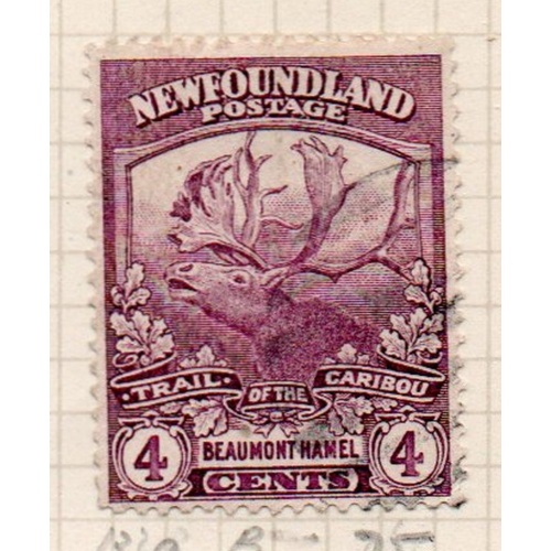 Newfoundland Sc 118b 1819 4 c mauve Caribou Beaumont Hamel stamp used