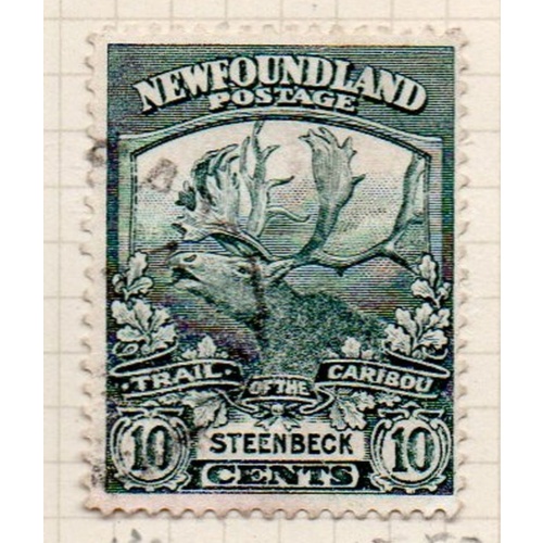 Newfoundland Sc 122 1919 10c Trail of the Caribou Steenbeck stamp used