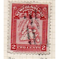 Newfoundland Sc 86 1908 2 c map stamp used
