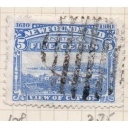 Newfoundland Sc 91 1910 5 c View of Cupids stamp used
