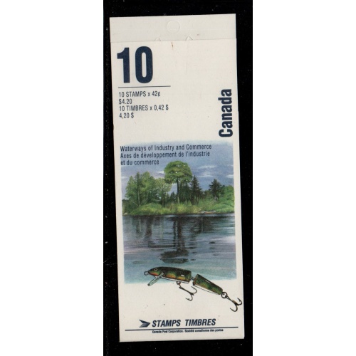 Canada USC Bk145b (1412b) 1992 42c Rivers of Canada booklet mint NH