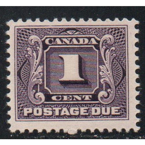 Canada Sc J1 1906 1 c violet Postage Due stamp mint