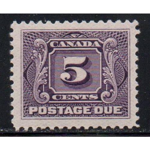 Canada Sc J4 1906 5 c violet Postage Due stamp mint