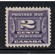 Canada Sc J12 1933 2 c  dark violet Postage Due stamp mint