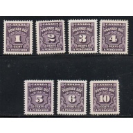 Canada Sc J15-J20 1935-65 Postage Due stamp set mint