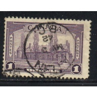 Canada Sc 245 1938 $1 Chateau de Ramezay stamp used