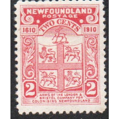 Newfoundland Sc 88a 1910 2 c carmine Seal of Colony stamp mint pf 12 x 14