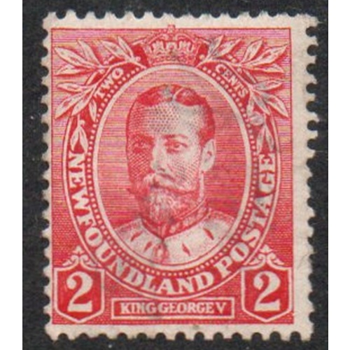 Newfoundland Sc 105 1911 2 c carmine George V stamp mint