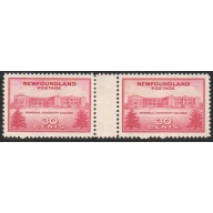 Newfoundland Sc 267 1943 30c University stamp mint NH gutter pair