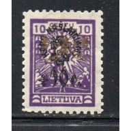 Lithuania Sc B24 1926 1924 10c  + 10c War Orphans surcharge stamp mint