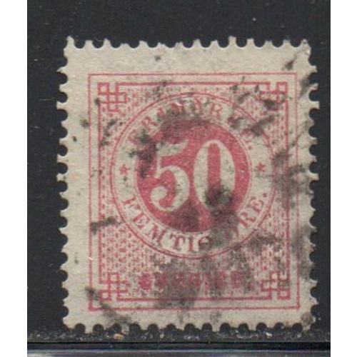 Sweden Sc 36 1878 50 ore carmine stamp used