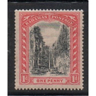 Bahamas Sc 48a 1911 1 d Queens Staircase carmine & black stamp mint