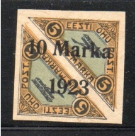 Estonia Sc  C4 1923 10 marka overprint Biplane airmail stamp mint