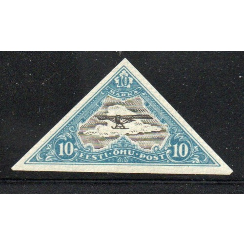Estonia Sc  C10 1924 10 m monoplane airmail stamp mint imperforate