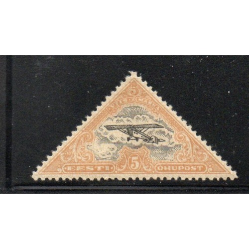 Estonia Sc  C14 1925 5 m m monoplane airmail stamp mint