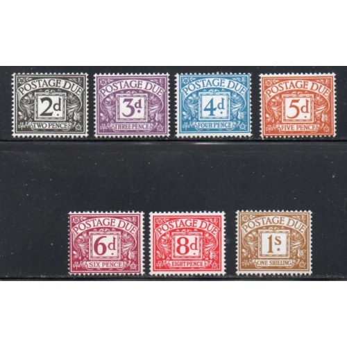 Great Britain Sc J68-J73 968-69 Postage Due stamp set mint NH