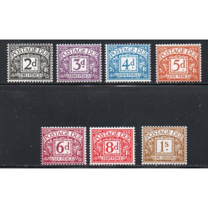 Great Britain Sc J68-J73 968-69 Postage Due stamp set mint NH