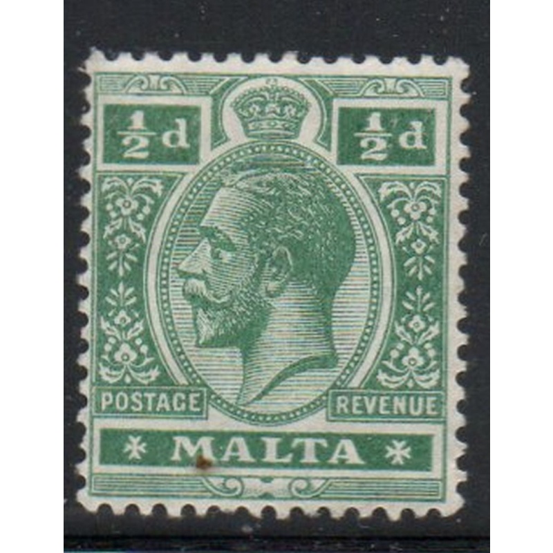 Malta Sc 50 1914 1/2d green George V stamp mint