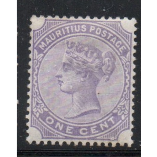 Mauritius Sc 68 1893 1 c violet Victoria stamp mint