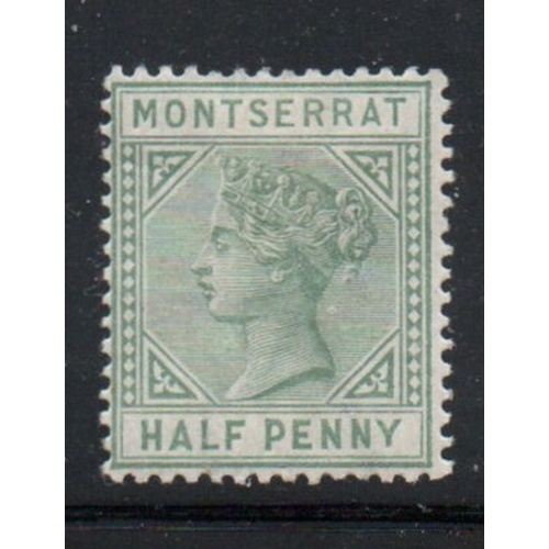 Montserrat Sc 5 1884 half penny green Victoria stamp mint