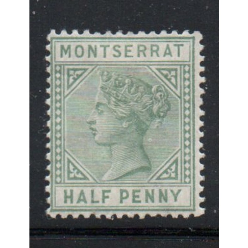 Montserrat Sc 5 1884 half penny green Victoria stamp mint