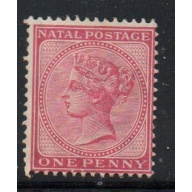 Natal Sc 67 1884 1 d rose Victoria stamp mint