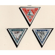 Latvia Sc CB18-CB20 1933 Wounded Aviators airmail charity stamp set mint NH